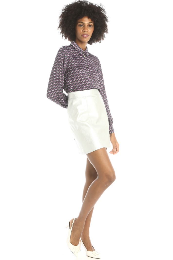 Leather effect skirt - ARGENTO - Fashion Market