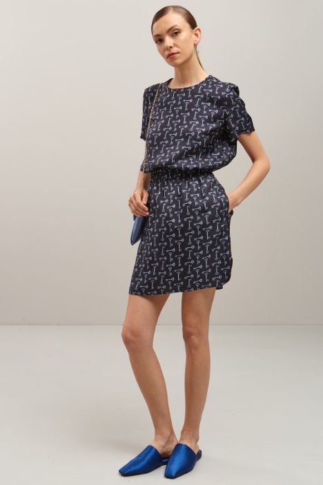 Gonna in twill di seta - Fashion Market