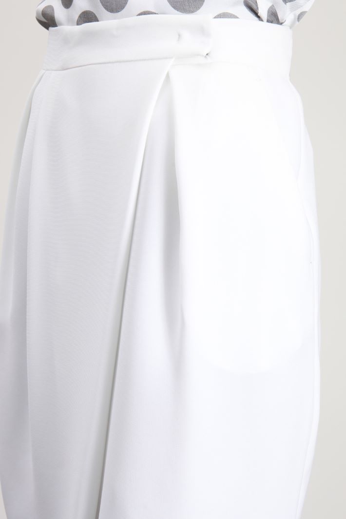 Minigonna in cady - BIANCO - Fashion Market - 2