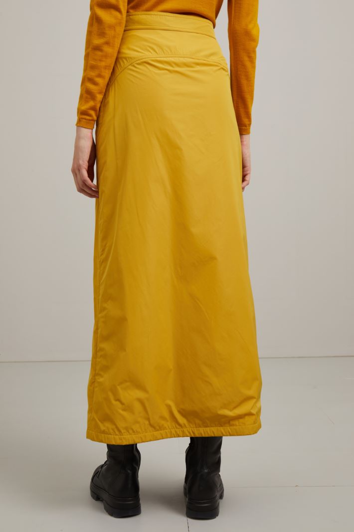 Gonna lunga in taffetà - GIALLO SENAPE - Fashion Market - 2
