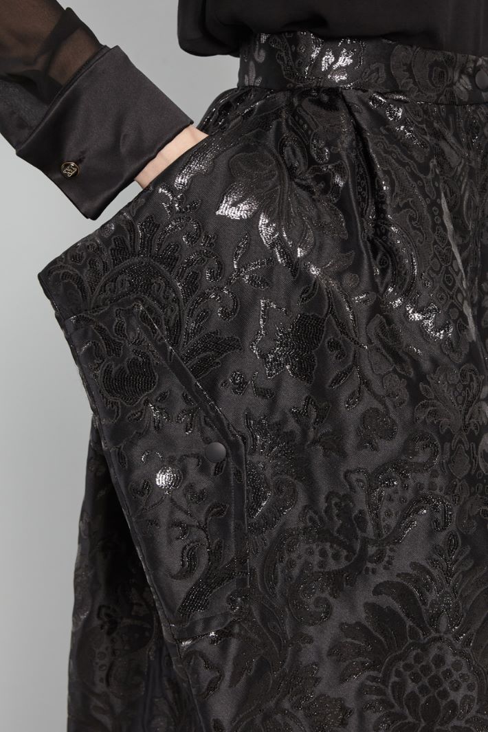 Gonna asimmetrica con tasche - NERO - Fashion Market - 3