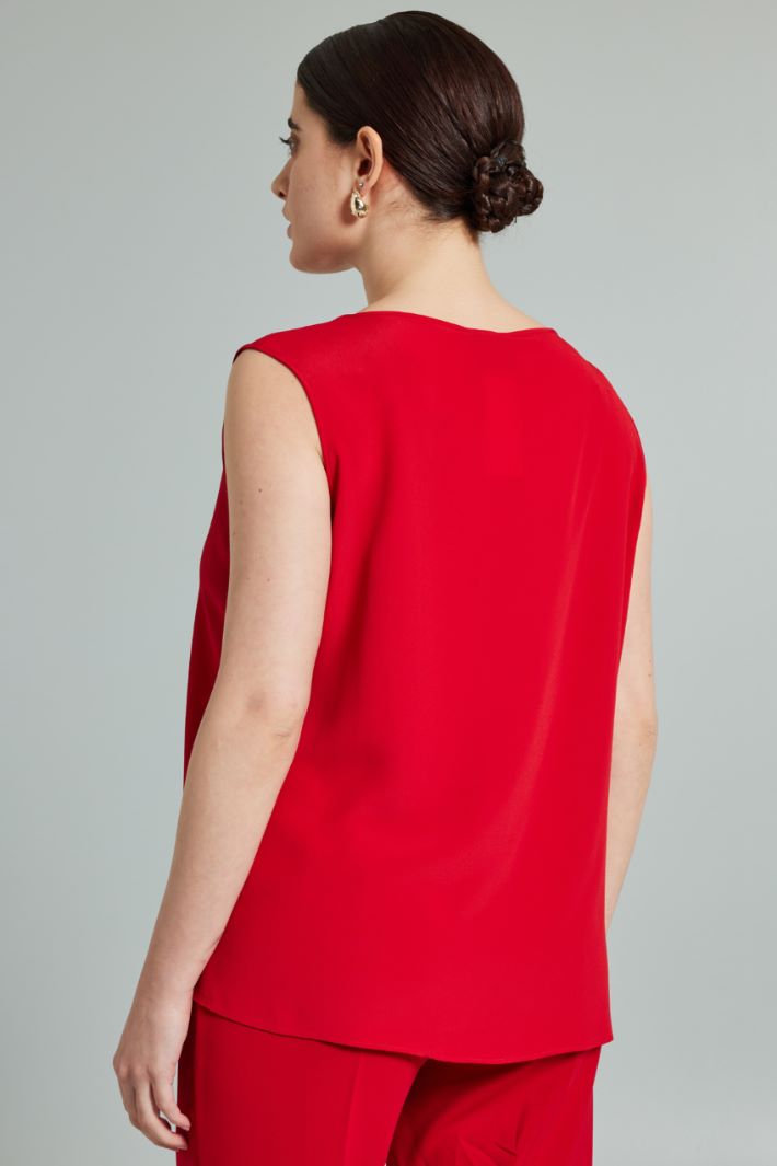 Top smanicato - ROSSO - Fashion Market - 4
