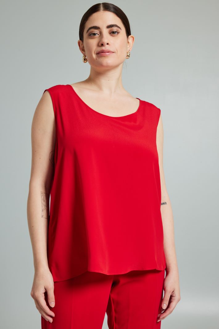 Top smanicato - ROSSO - Fashion Market - 2