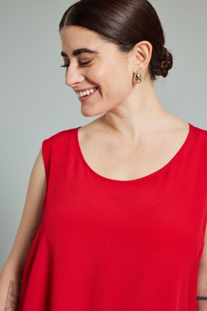 Top smanicato - ROSSO - Fashion Market - 3