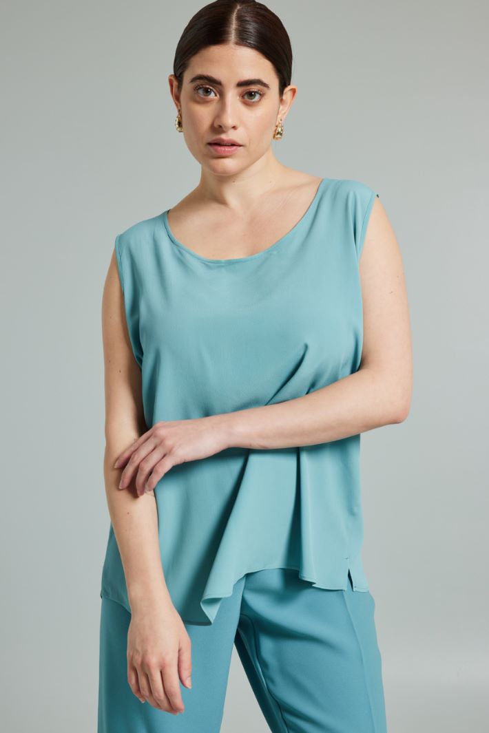 Top smanicato - ACQUA MARINA - Fashion Market - 2