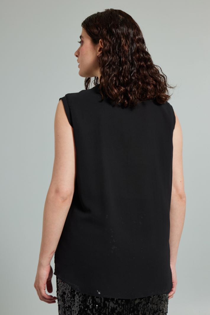 Top con paillettes - NERO - Fashion Market - 4