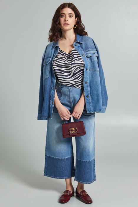 Top in twill stampato - Fashion Market