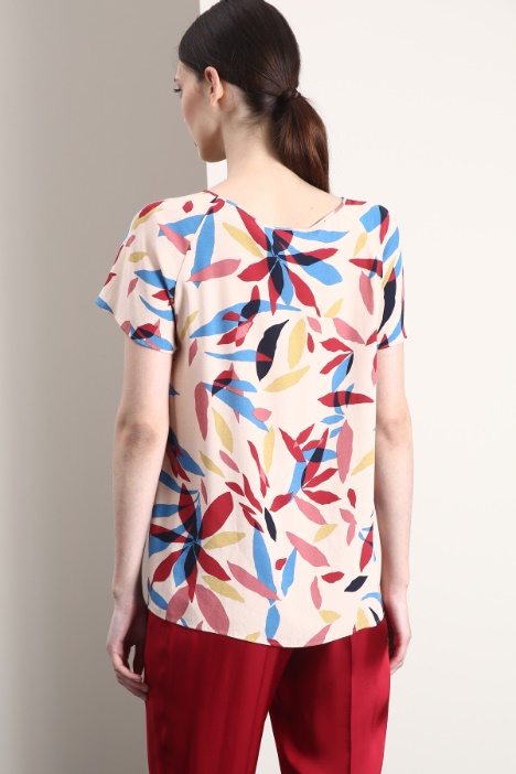 Top in crepé stampata - Fashion Market
