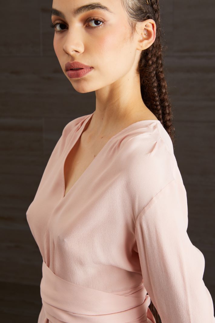 Casacca in crèpe - ROSA CIPRIA - Fashion Market - 3