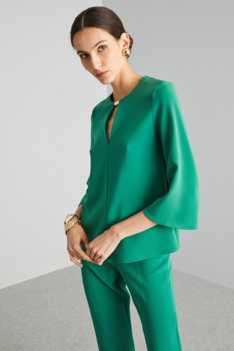 Blusa con passante in metallo - Fashion Market