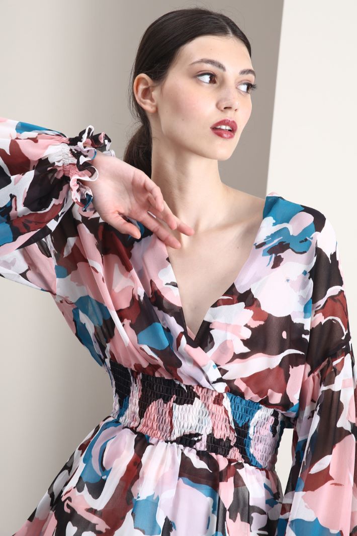 Blusa con maniche a sbuffo - ROSA - Fashion Market - 3