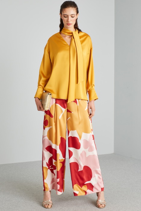Blusa ampia in raso - Fashion Market