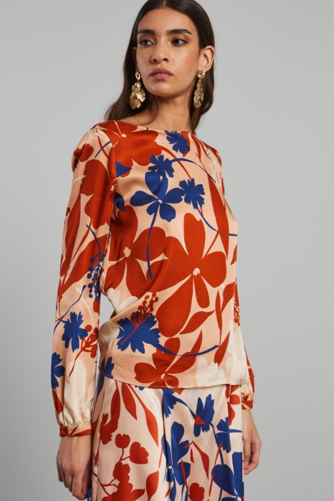 Blusa in raso di viscosa - Fashion Market