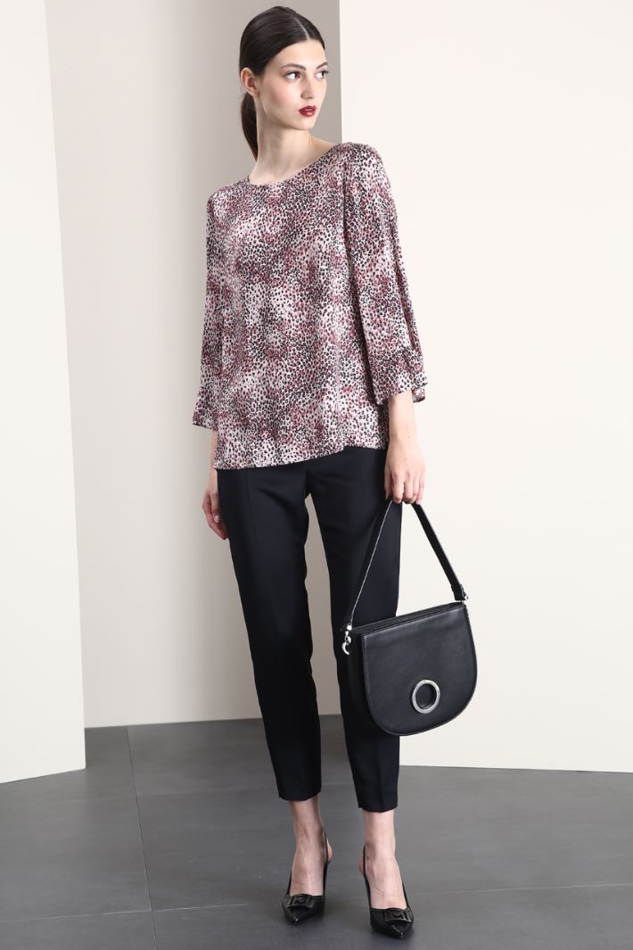 Blusa in raso di viscosa - ROSA - Fashion Market - 4