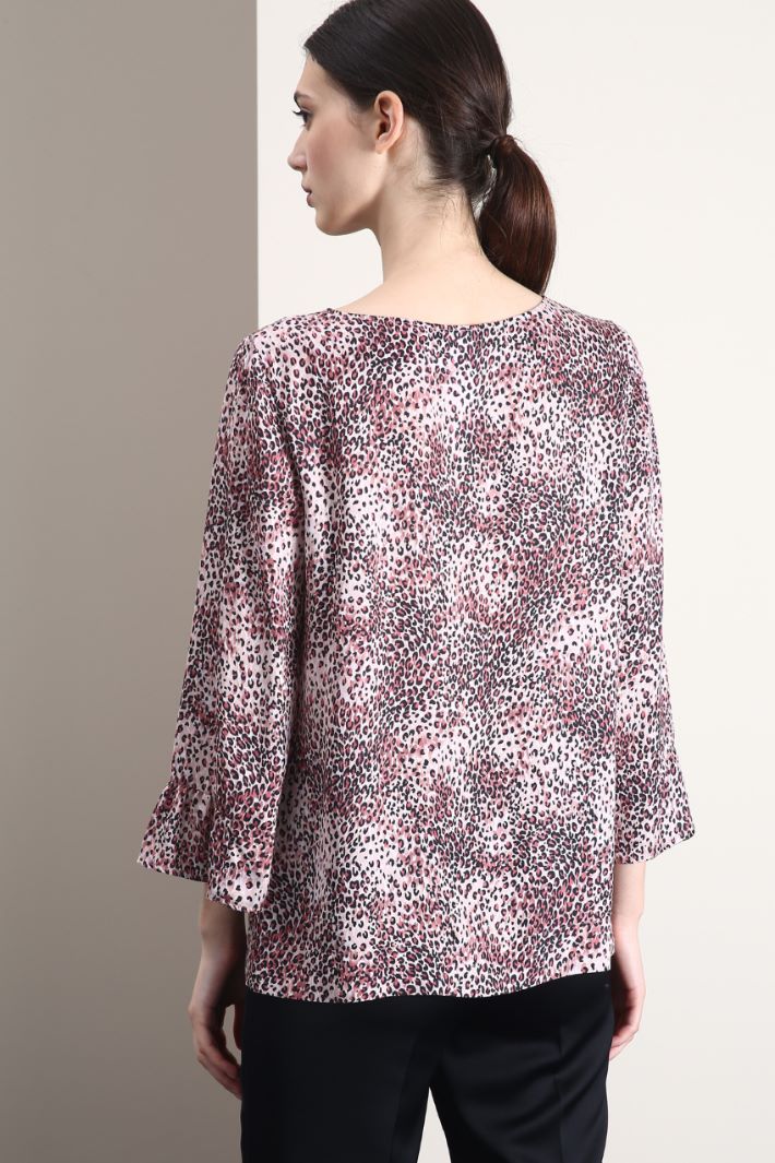 Blusa in raso di viscosa - ROSA - Fashion Market - 2