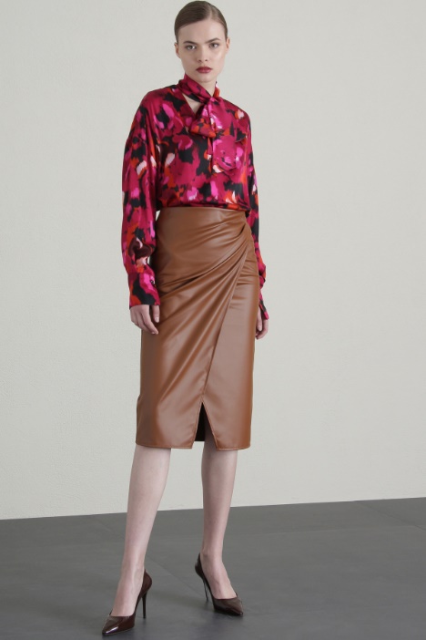Blusa in raso di viscosa - Fashion Market