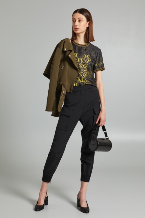 T-shirt in twill di pura seta - Fashion Market