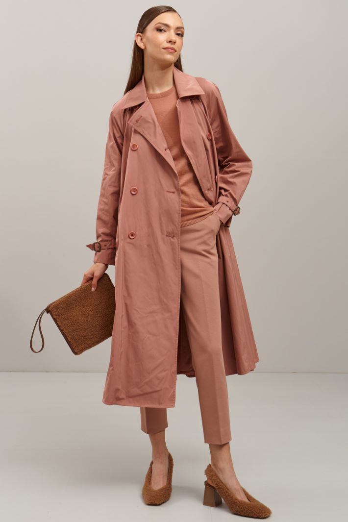 Trench in gabardina - ROSA ANTICO - Fashion Market