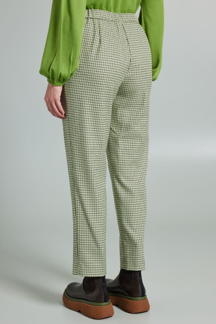 Pantaloni in viscosa - VERDE NERO BIANCO - Fashion Market - 4