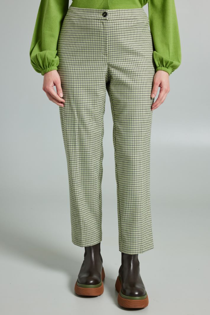 Pantaloni in viscosa - VERDE NERO BIANCO - Fashion Market - 2