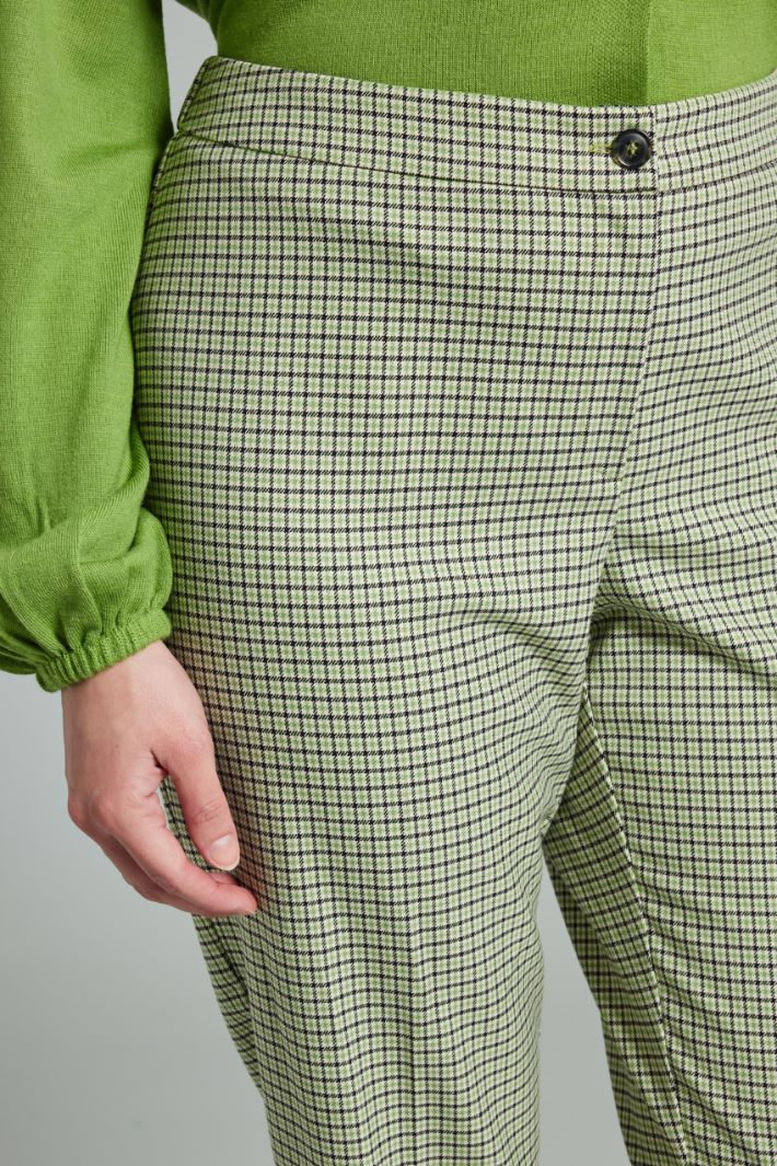 Pantaloni in viscosa - VERDE NERO BIANCO - Fashion Market - 3