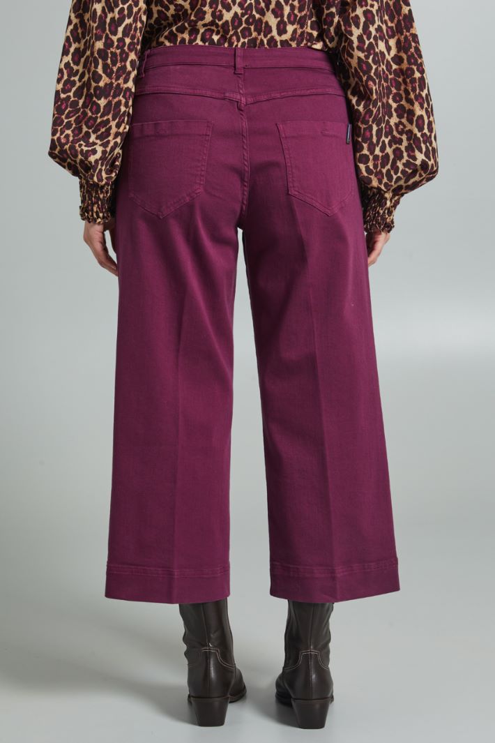 Pantaloni cropped in drill - VINACCIA - Fashion Market - 4