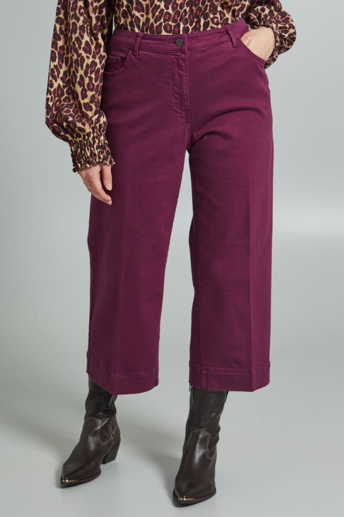 Pantaloni cropped in drill - VINACCIA - Fashion Market - 2