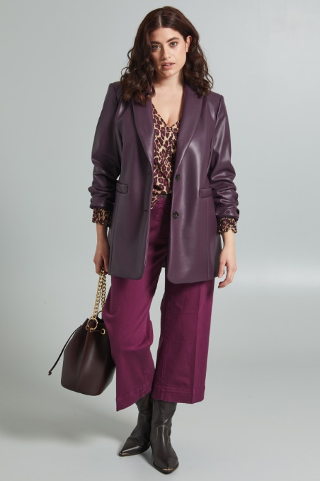 Pantaloni cropped in drill - Fashion Market