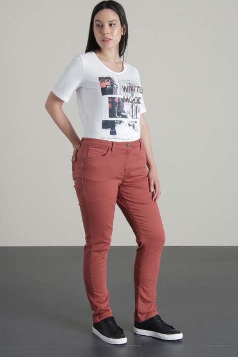 Pantaloni slim in drill - Fashion Market