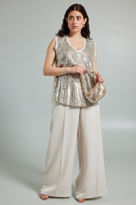 Pantaloni ampi in raso - Fashion Market