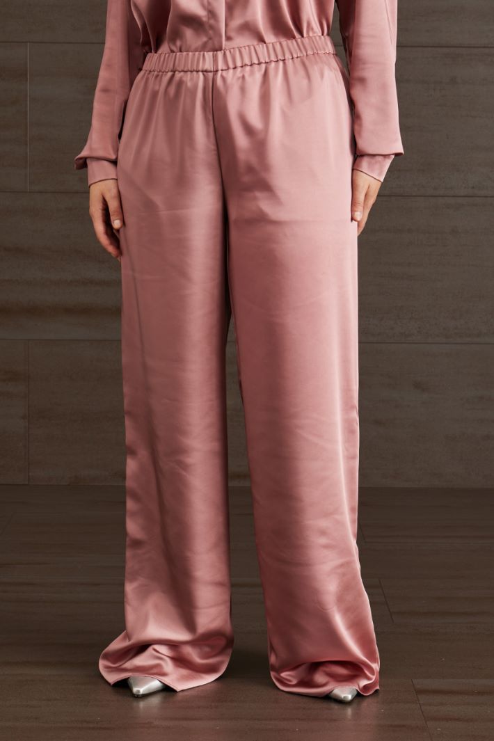 Pantaloni in raso - ROSA ANTICO - Fashion Market - 2