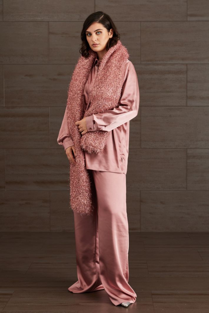 Pantaloni in raso - ROSA ANTICO - Fashion Market