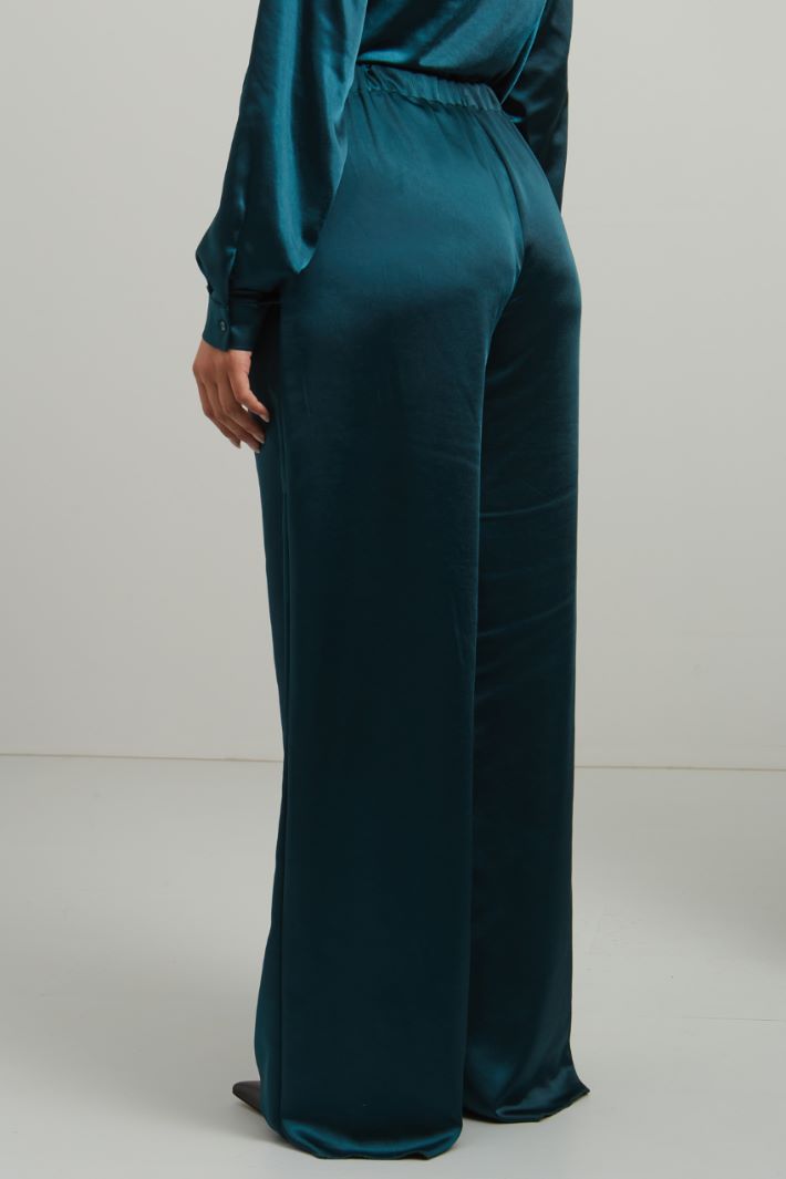Pantaloni in raso - PAVONE - Fashion Market - 4