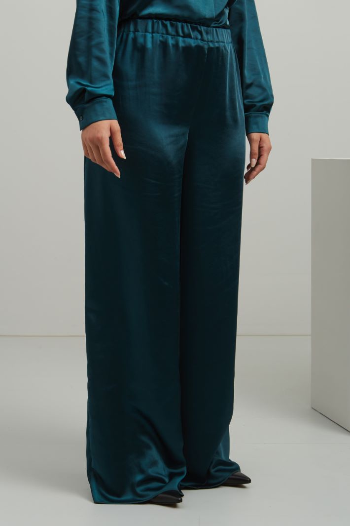 Pantaloni in raso - PAVONE - Fashion Market - 2