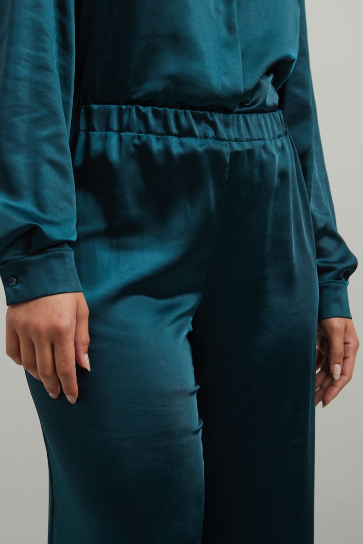 Pantaloni in raso - PAVONE - Fashion Market - 3