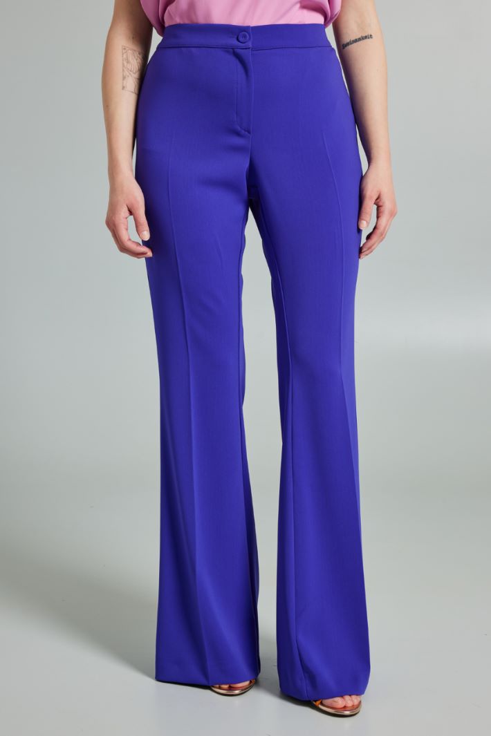 Pantaloni a zampa stretch - VIOLA - Fashion Market - 2