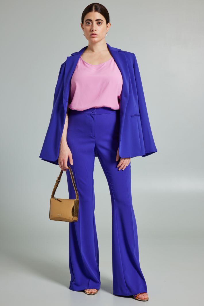 Pantaloni a zampa stretch - VIOLA - Fashion Market