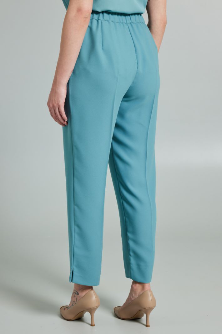 Pantaloni in enver satin - ACQUA MARINA - Fashion Market - 4