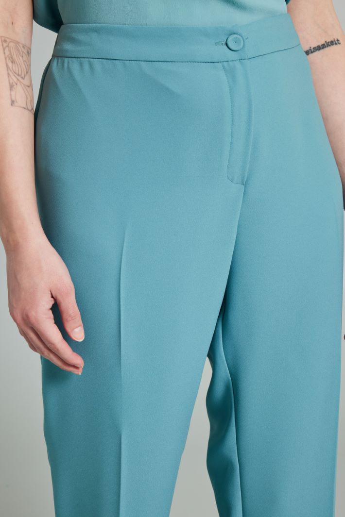 Pantaloni in enver satin - ACQUA MARINA - Fashion Market - 3