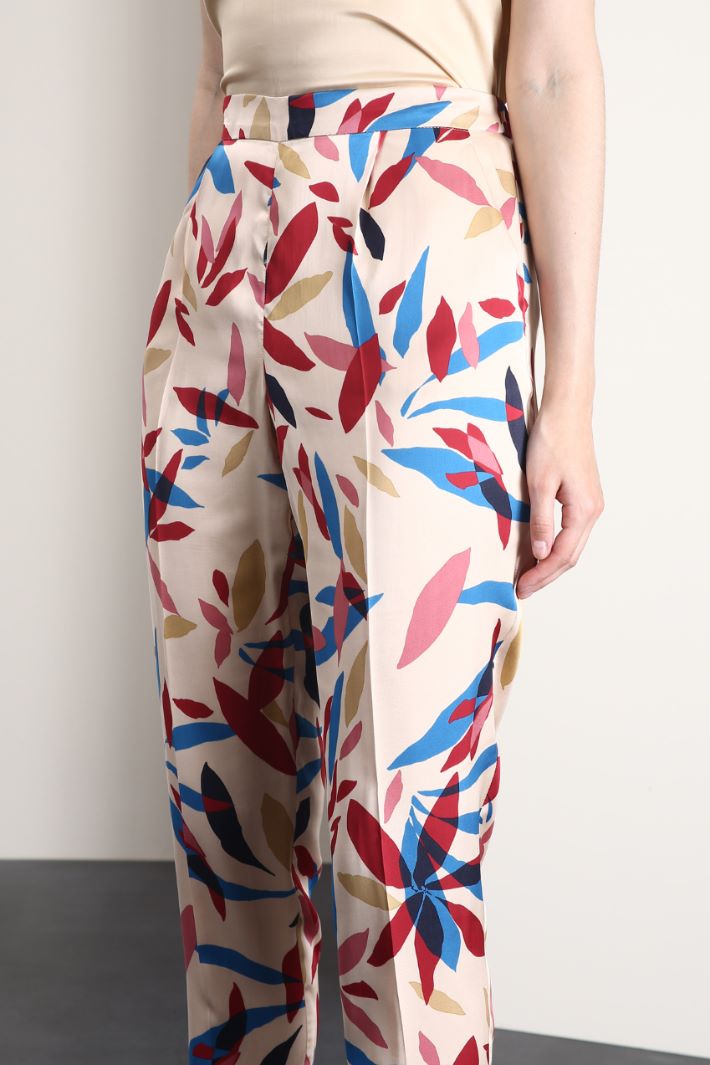 Pantaloni baggy in raso - SABBIA - Fashion Market - 3