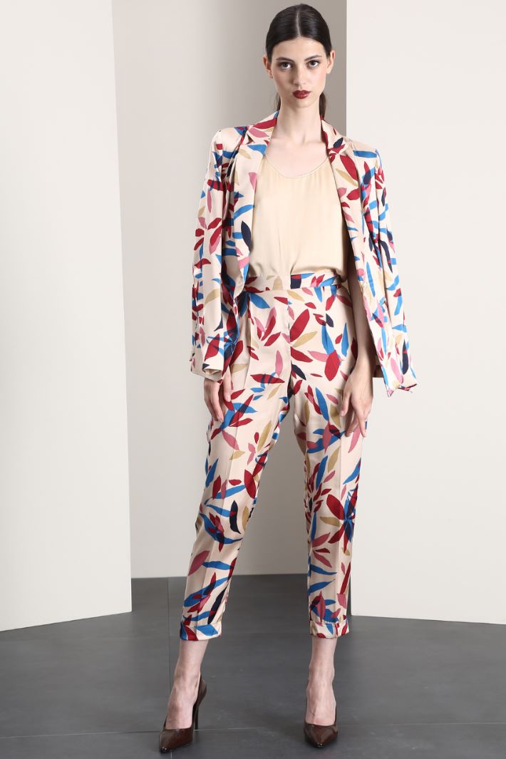 Pantaloni baggy in raso - SABBIA - Fashion Market