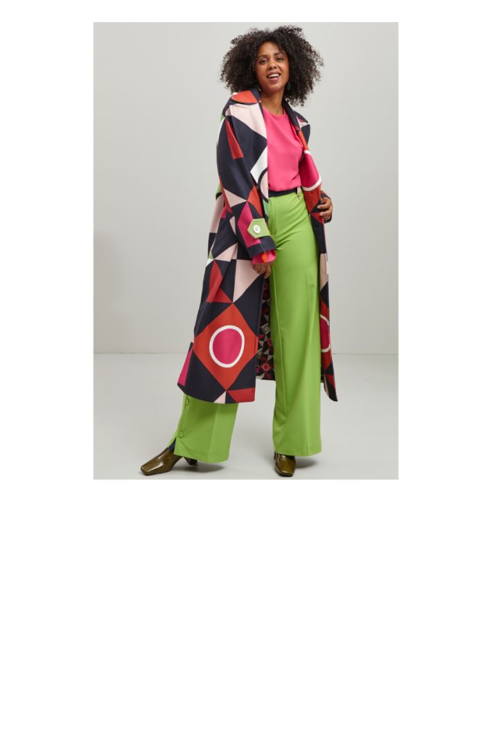 Pantaloni in viscosa - VERDE ROSA BLU - Fashion Market