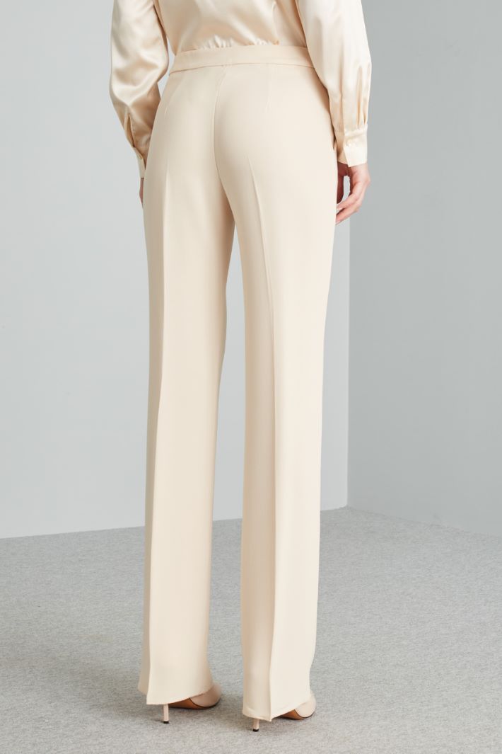 Pantaloni in cady  - BEIGE CHIARO - Fashion Market - 4