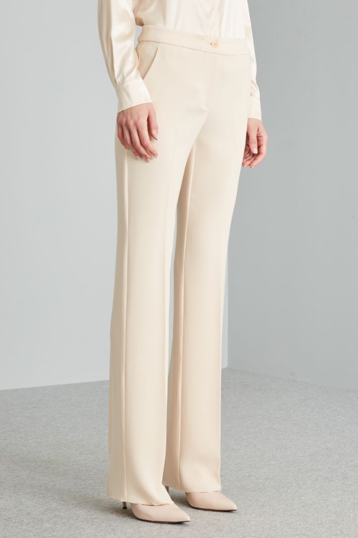 Pantaloni in cady  - BEIGE CHIARO - Fashion Market - 2