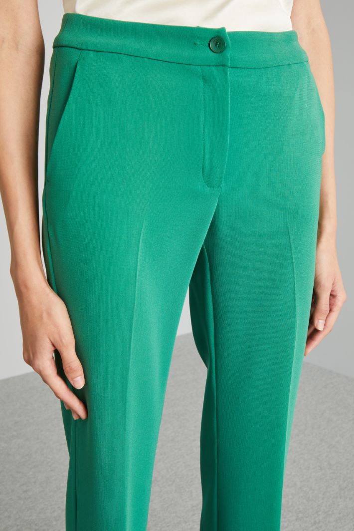 Pantaloni in cady  - VERDE SMERALDO - Fashion Market - 3