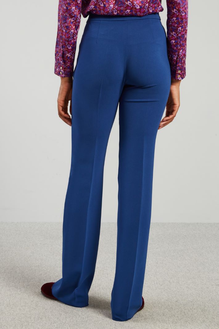 Pantaloni in cady  - BLU - Fashion Market - 4