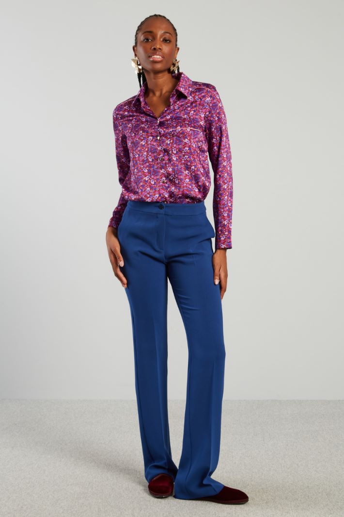 Pantaloni in cady  - BLU - Fashion Market