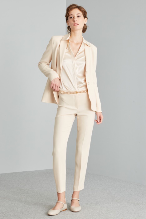 Pantaloni slim in cady - Fashion Market