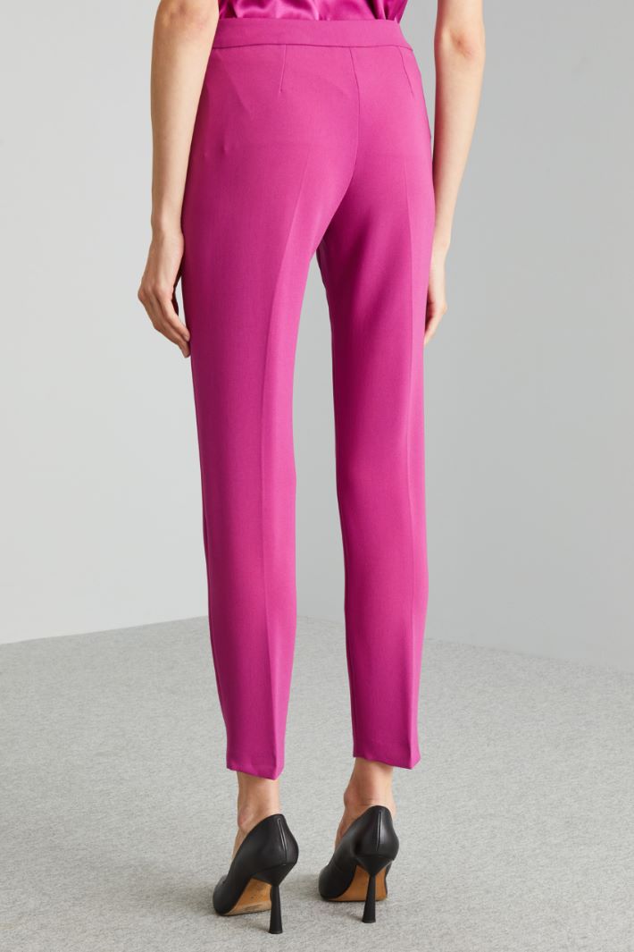 Pantaloni slim in cady - CICLAMINO - Fashion Market - 4