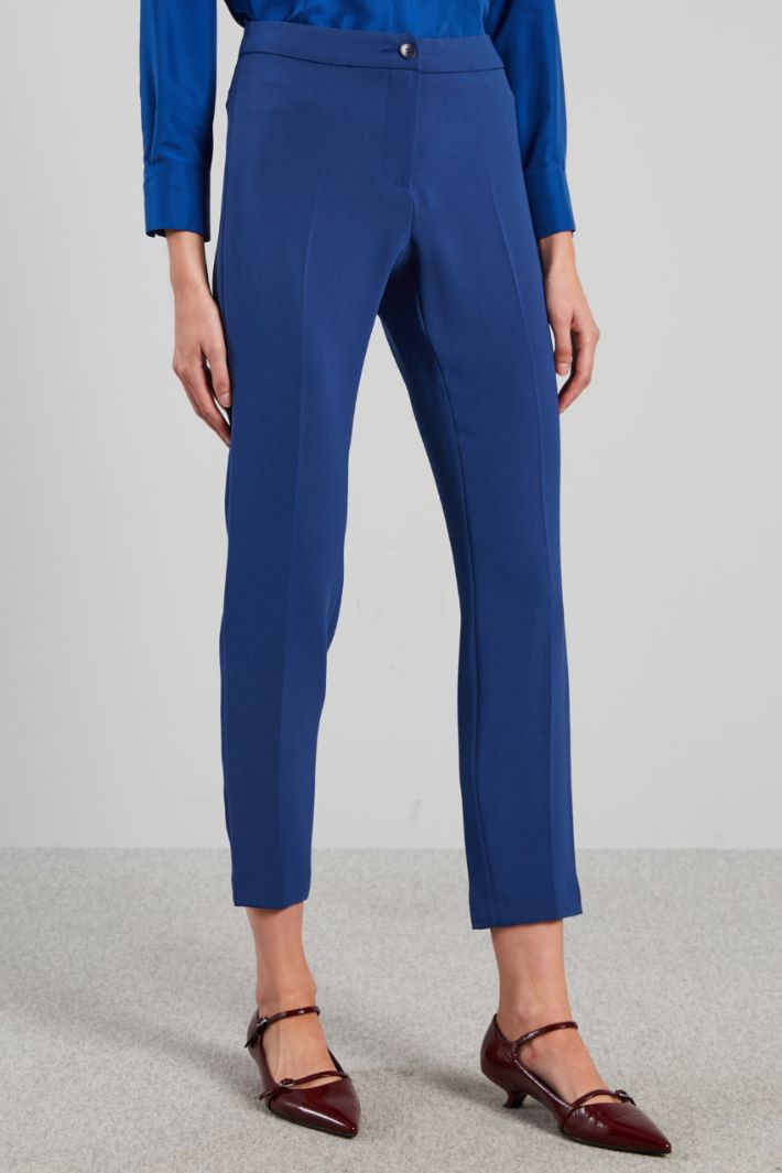 Pantaloni slim in cady - BLUETTE - Fashion Market - 2